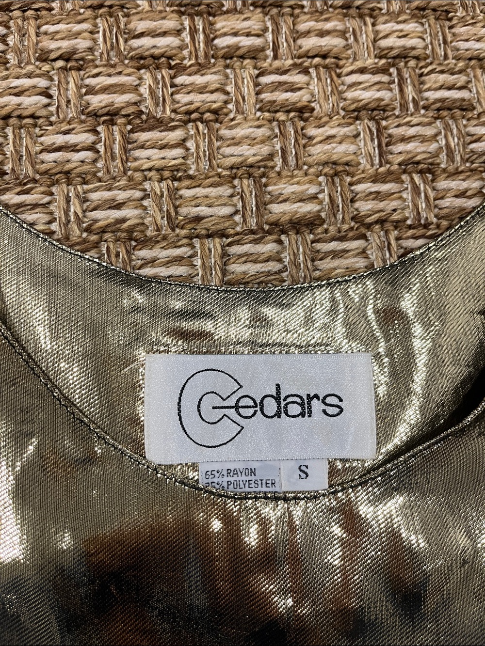Metallic Gold Sleeveless Shine Blouse - Picture 5 of 10